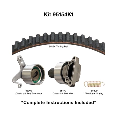 Dayco 88-92 Toyota 3L Timing Belt Kit, 95154K1 95154K1